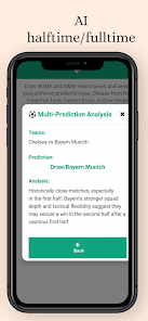 Sports Analytics AI mobile app screenshot 3 showing app interface