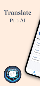 Translate Pro AI mobile app screenshot 1 showing app interface