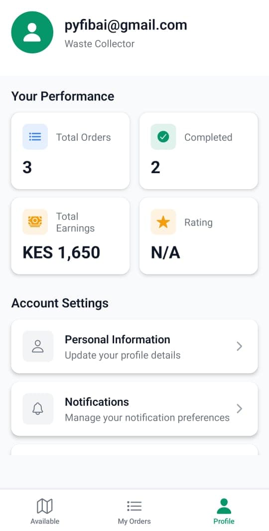 mapUrWaste mobile app screenshot 3 showing app interface